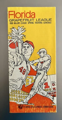 1969 Major League GRAPEFRUIT Florida Spring Training Baseball Schedule Brochure - Image 1 of 4