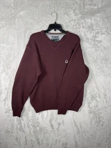 Siegfried Cricket Pullover Herren Größe L Rot Zopfmuster Vintage - Bild 1 von 10