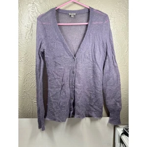 Cárdigan J.Jill Ligero Lavanda Mohair Mezcla Lana Cuello en V Botones Talla Pequeña - Imagen 1 de 5