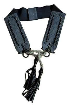 c.a.r.o. Damen Taillengürtel im Boho-Look Westernlook Nieten grau 80 - Bild 1 von 4