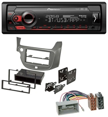 Pioneer MP3 USB DAB Bluetooth Autoradio für Honda Jazz (ab 2009) - silber - Bild 1 von 4