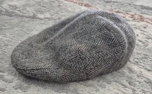 Hoggs Of Fife Mens Herringbone Waterproof Harris Tweed Cap - Picture 1 of 6