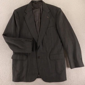 Giacca Vintage Striscia Gesso Uomo M MT 42L Grigio Hopsack Lana Poliestere Traspirante - Foto 1 di 16