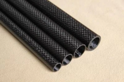 10mm x 6mm 8mm 9mm x 500mm 3K Roll Wrapped Carbon Fiber Tube / Tubing / pipe  - Image 1 of 2
