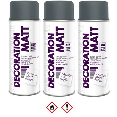 3er Sparpack 400ml RAL 7016 MATT Lackspray Sprühlack Lack Farbe Anthrazit - Bild 1 von 3