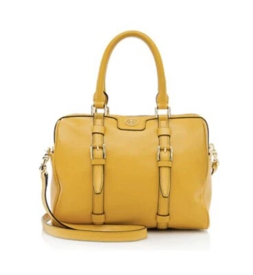 Bolso Bandolera Tory Burch Dorado Amarillo Cuero Hebilla Cartera Correa Foto 1 de 4