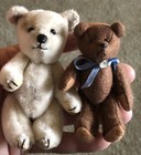 Miniature Artist White Bear Ethel Austin and Little Unsigned Brown Bear