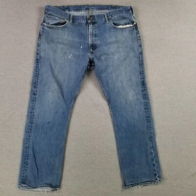 Jeans holgados vintage estructura 38x30 azules vieja escuela hip hop años 90 retro desteñido lavado Foto 1 de 4
