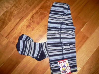 EWERS  MÄDCHEN  STRUMPFHOSE blau gestreift Gr.134-146 - Bild 1 von 2