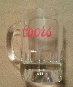 Vintage Coors Beer mug-thick Thumbprint design glass!  - Picture 1 of 4