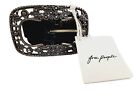 Free People Belt Women's Size M/L Cow Leather Black Pewter Buckle New Tag Velvet