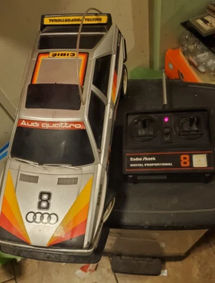 Vintage 1986 Radio Shack Audi Sport Quattro RC Car W/ Remote - Image 1 of 4