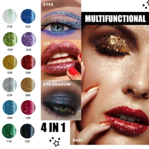 12 Colors Magnificent Metals Eyeshadow Glitter Glow Liquid metallic Eye Shadow ♢ - Picture 1 of 36