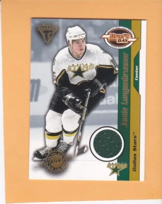 JAMIE LANGENBRUNNER 2000-01 TITANIUM DRAFT DAY GAME WORN SP 985 STARS #31 NM-MT - Image 1 of 2