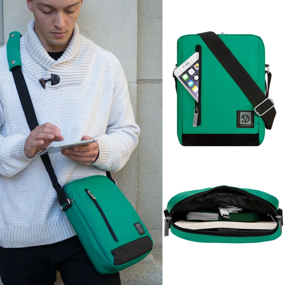 For 10" iPad Pro 11 / iPad Air 5 Nylon School Laptop Case Tablet Crossbody Bag - Image 1 of 4