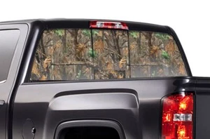 Window Wrap Vision Graphics Decal for GMC Sierra Chevy Silverado 14-17 CAMO - Bild 1 von 1