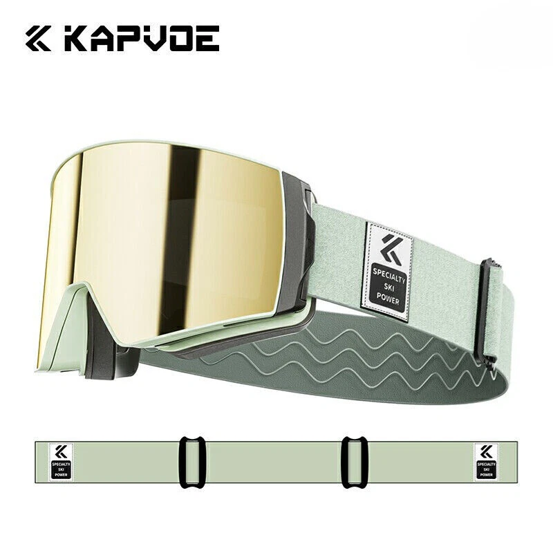 KAPVOE Magnetic Snowboard Goggles Women Anti-fog Ski Goggles Men Sports Snow Sunglasses