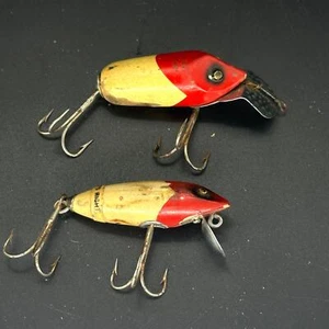 2 Vintage South Bend Wooden Fishing Lures The bait that's Right - Picture 1 of 8