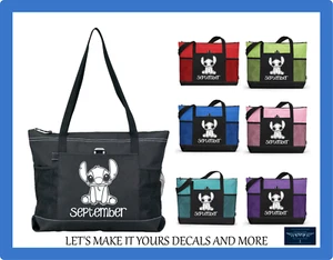 DISNEY STITCH PERSONALISIERTE TRAGETASCHE MIT NAMEN SPORT FITNESS REISE WICKELTASCHE GELDBÖRSE REISSVERSCHLÜSSE - Bild 1 von 8