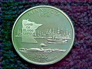 2005 S MINNESOTA STATE QUARTER FROM PROOF SET SILVER - Picture 1 of 2