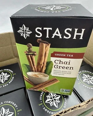 (6) Stash Tea Chai té verde - Estuche - 20 bolsas Foto 1 de 4