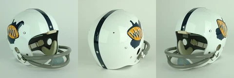 WEST VIRGINIA MOUNTAINEERS 1971-1972 Vintage Riddell Suspension Football Helmet Cover