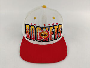 Mitchell & Ness White/Red/Gold NBA Houston Rockets HWC Snapback 80s/90s Logo