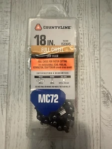 Countyline MC72 18" 46cm 72-Link Full Chisel Saw Chain Blade - Picture 1 of 2