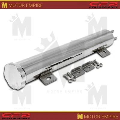 Tanque de desbordamiento de radiador de acero inoxidable de 13" X 2" para Chevy Ford universal Foto 1 de 2