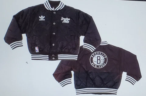 Adidas NBA Kids Brooklyn Nets Varsity Jacket, Black M (10-12) Cover