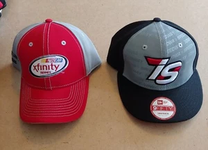 NASCAR Sam Hornish Jr Iowa Speedway 2 Victory Lane hats race used - Picture 1 of 4