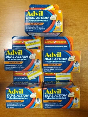 5 Boxes: Advil Dual Action Back Pain Caplets 18 Count Each (Exp 4/26) 5183-E17E - Image 1 of 4