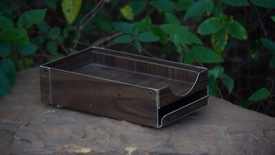  Vintage Metal Tray With Slide Out Storage Desk Organizer Cool  - Image 1 of 4