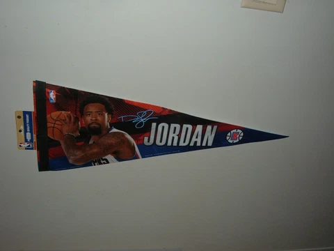 LOS ANGELES CLIPPER #9 DEANDRE JORDAN ROLL AND GO 12' X 30"  PLAYER PENNANT NEW Cover