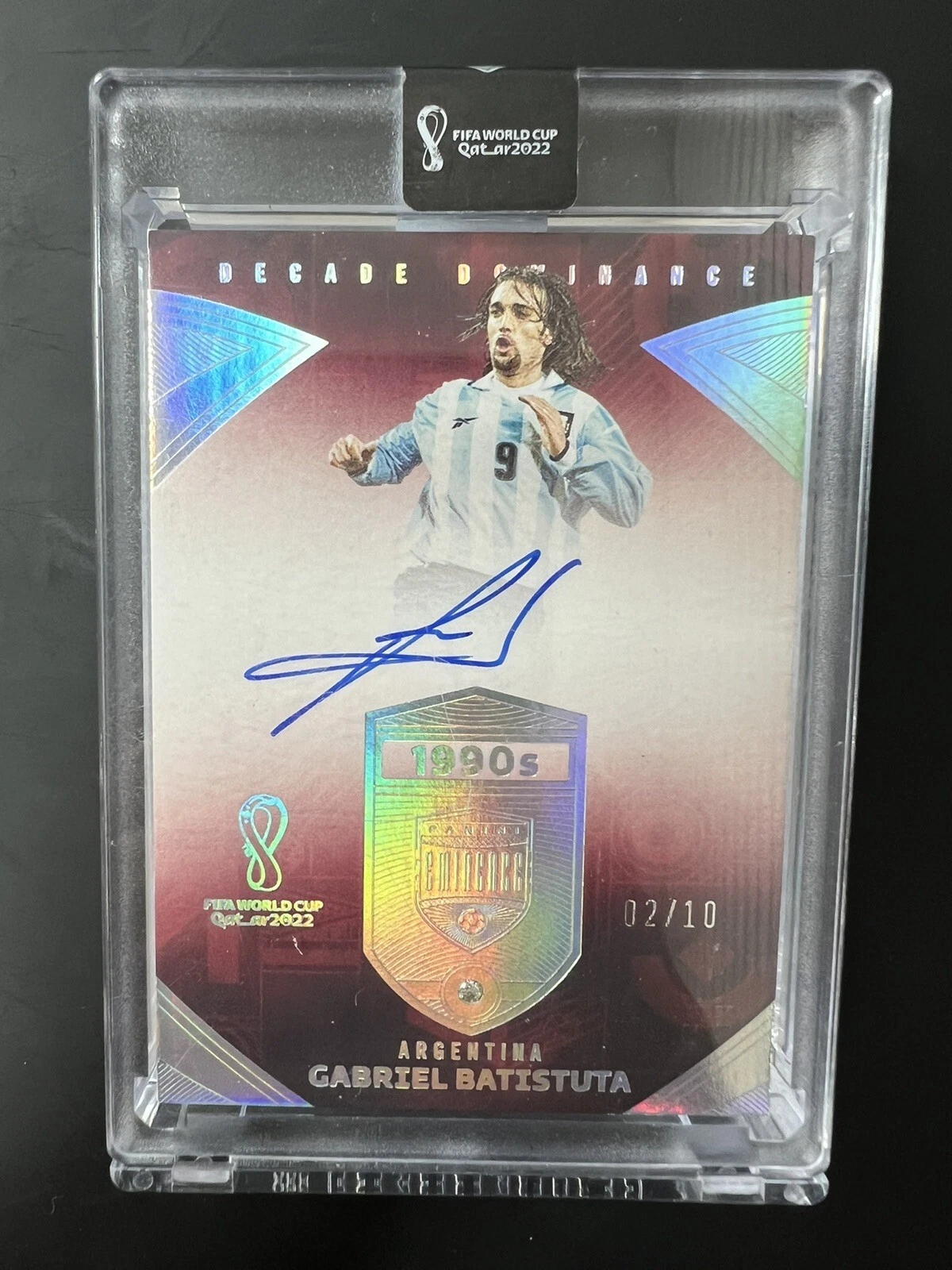 2022 Panini Eminence FIFA World Cup Gabriel Batistuta Autograph #/10 W/ Diamond