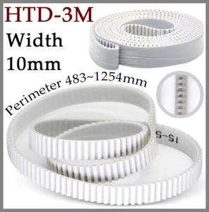 Synchronous Timing Belt Closed Loop For Pulley HTD 3M PU Steel Wire 10mm Width - Picture 1 of 7