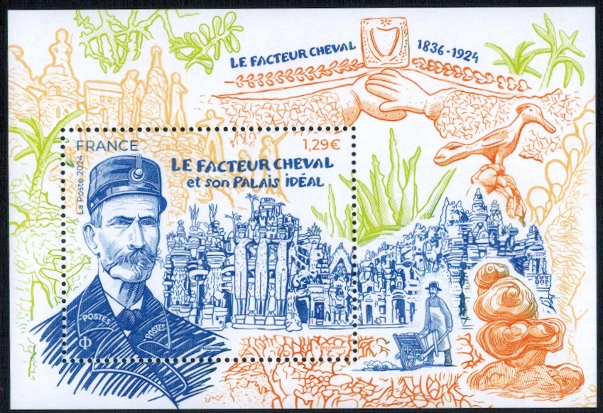 2024-bloc timbre neuf**Facteur cheval et son palais ideal-Stamp-Yv.F5771 - Photo 1/1