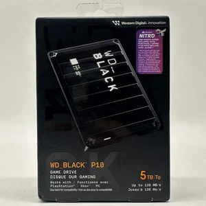 New Western Digital Portable Hard Drive WD_Black P10 5TB USB 3.2 Gen 1 HDD - Picture 1 of 3