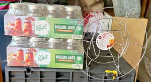 Ball RegularMouth 16 Unzen Einmachgläser mit Deckel & Bändern, 24 Stück plus Einmachgestell - Bild 1 von 5