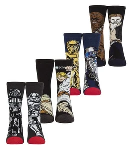4 Pairs Kids Winter Lite Star Wars Socks: Thermal Fun Novelty Socks - Picture 1 of 6