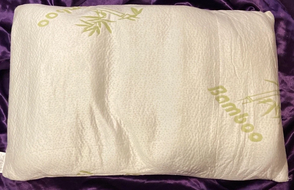 HOTEL COMFORT Bamboo Queen Size Foam Hypoallergenic Pillow - Image 1 of 4