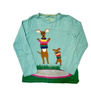 Mini Boden Kangaroo Appliqué Shirt Size 7/8 - Picture 1 of 7