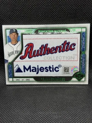 Topps Museum Felix Hernandez 2017 materiales trascendentales etiqueta de lavandería juego usado 1/1 Foto 1 de 2