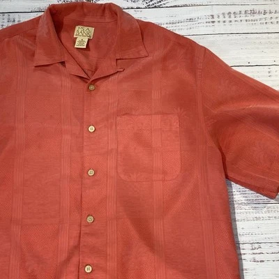 Jos. A. Camisa Bank Hombre Manga Corta Abotonada Rosa Coral Camisa Isla Mediana Foto 1 de 4