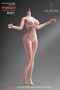 1/6 Suntan Big Bust Seamless Body Plump Hip For 12" Female Action Figure YM507 - Picture 1 of 21