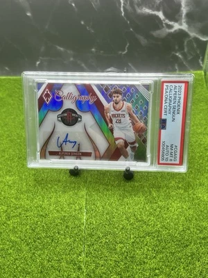 2023 Panini Phoenix Alperen Sengun Calligraphy /75 #CGASG PSA 8 AUTO 10 - Image 1 of 4