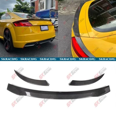 Alerón trasero negro brillante/forjado/fibra de carbono para Audi TT TTS TTRS cupé 16+ Foto 1 de 4