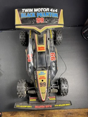 Radio Shack Negro Phantom Doble Motor Coche RC De Colección Nikko Hecho en Japón SIN PROBAR Foto 1 de 4