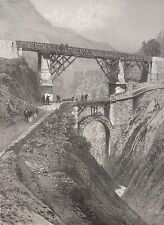 Bridge Of Sia Gavarnie Hautes-Pyrénées Lithography C 1855 France