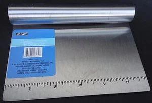 "UTENSILIO DE COCINA CHOPPER RASPADOR ACERO INOXIDABLE 6" Raspadores con regla de pulgada - Imagen 1 de 2
